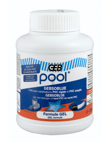 COLLE PVC GEBSOBLUE boite 250 ml avec pinceau - GEB