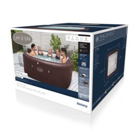 Lay-Z-Spa® 79&Prime; x 79&Prime; x 31.5&Prime;/2.01m x 2.01m x 80cm Maldives MaxHold EnergySense Smart Luxe HydroJet Pro 7 Burgundy Square