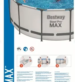 Piscine hors sol ronde Steel Pro Max 366 x 122 cm