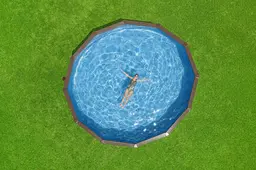 Piscine acier hors sol ronde Hydrium 550 x 130 cm effet bois