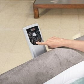 Lay-Z-Spa® 71&Prime; x 71&Prime; x 28&Prime;/1.80m x 1.80m x 71cm Rome MaxHold EnergySense UltraFit Smart AirJet 6 Brown Marble Square