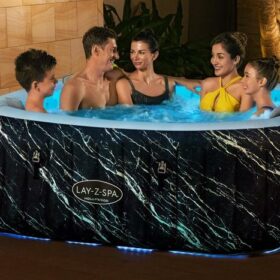 Lay-Z-Spa® 71&Prime; x 71&Prime; x 26&Prime;/1.80m x 1.80m x 66cm Hollywood Luxe AirJet 6 Marble Square