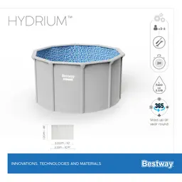 Piscine acier hors sol ronde Hydrium 300 x 120 cm