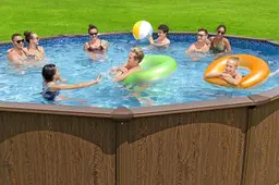 Piscine acier hors sol ronde Hydrium 550 x 130 cm effet bois