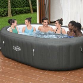 Lay-Z-Spa® 107&Prime;x 71&Prime;x 28&Prime;/2.70m x 1.80m x 71cm Mauritius Smart AirJet 7 Grey