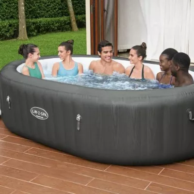 Lay-Z-Spa® 107"x 71"x 28"/2.70m x 1.80m x 71cm Mauritius Smart AirJet 7 Grey