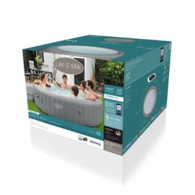 Lay-Z-Spa® 93&Prime;x28&Prime;/2.36m x 71cm Grenada Smart Airjet 8 Grey