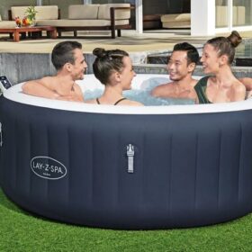 Lay-Z-Spa® 71&Prime; x 26&Prime;/1.80m x 66cm Miami EnergySense AirJet 4 Dark Blue Round