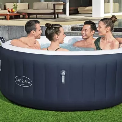 Lay-Z-Spa® 71" x 26"/1.80m x 66cm Miami EnergySense AirJet 4 Dark Blue Round